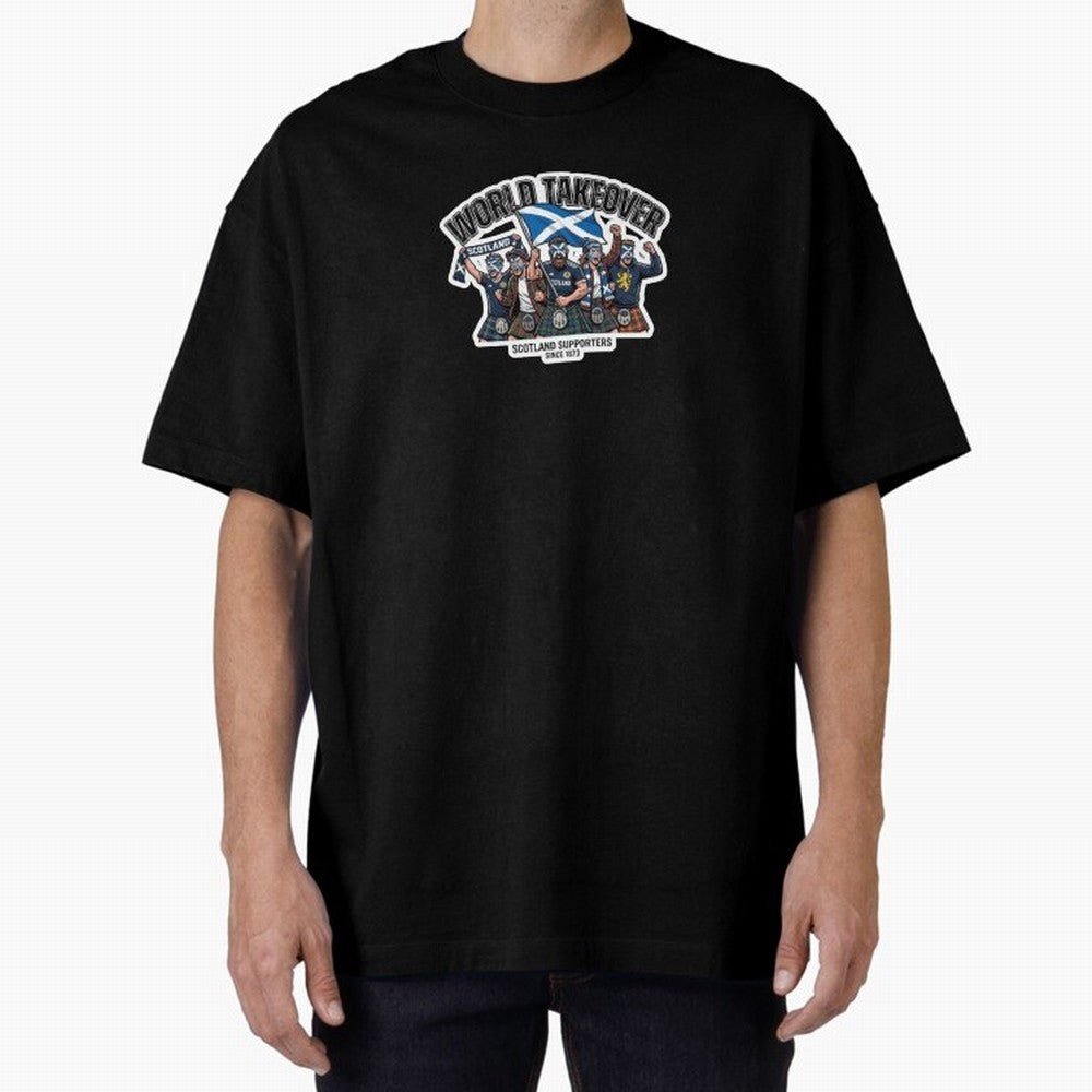 Scotland Soccer Fans Tartan Power Sticker 2026 Football Supporters Oversized T-Shirt Show Your Stadium Side during FIFA World Cup 2026 Spirit, Capturing France, Cristiano Ronaldo, Haaland and CR7, Stadium Memories, Football Loyalty, International