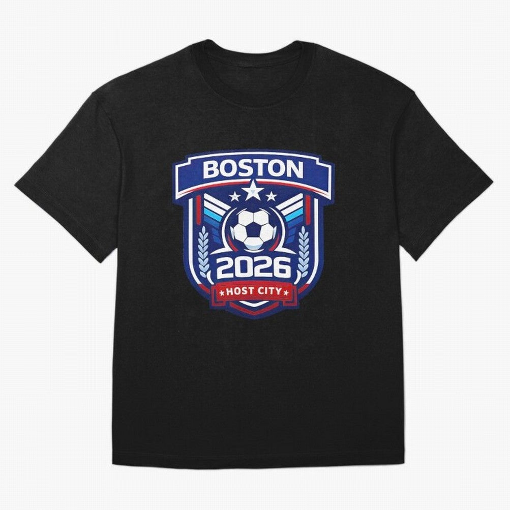 Boston 2026 Host City Welcoming the World Cup Oversized T-Shirt Capture Stadium Memories from Global Football Passion for FIFA World Cup 2026, Capturing Messi and Cristiano Ronaldo, Argentina, Worldwide Fan Energy, Dramatic Goals, Stadium Lights