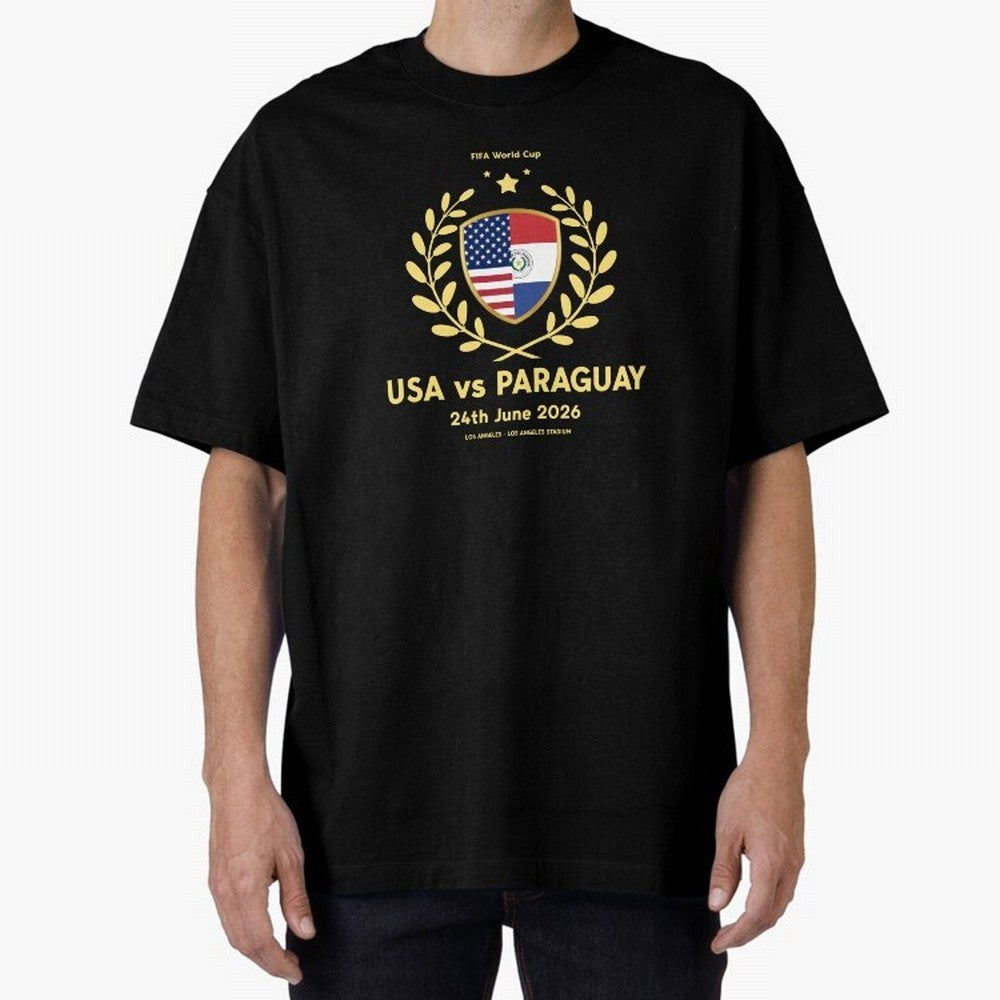 Copy of FIFA World Cup - USA v Paraguay Oversized T-Shirt Show Support during Global Football Passion for FIFA World Cup 2026 USA Canada Mexico, Featuring Neymar, Argentina, France and Brazil, Stadium Chants, National Pride, Trophy Dreams and