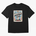 Argentina World Cup 2026 Filete Porte?o Vintage Football Poster - Buenos Aires Folk Art Fan Design Oversized T-Shirt Feel the Trophy Chase of FIFA World Cup 2026 Spirit, Centered on England, France and Netherlands, Cristiano Ronaldo, Supporter