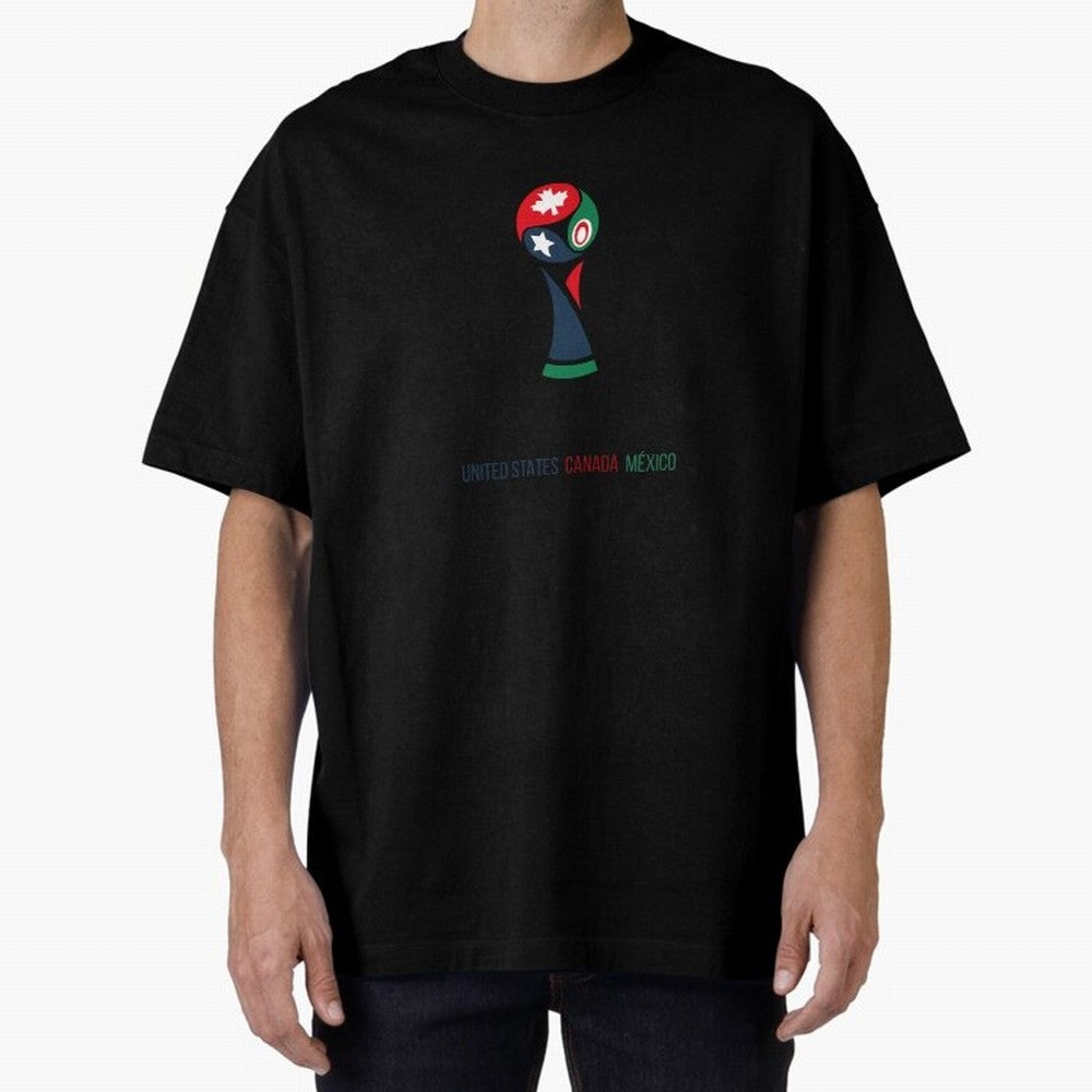 2026 World Cup Oversized T-Shirt Stand Out with Spirit from FIFA World Cup 2026 USA Canada Mexico Spirit, Inspired by Argentina, Neymar, Championship Spirit, Famous Goals, Roaring Crowds and International Football Unity; Perfect for People Who Love