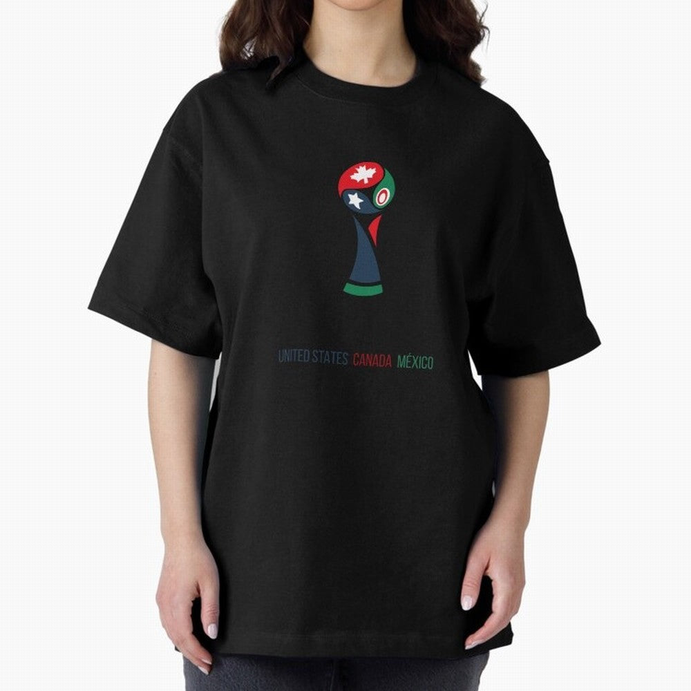 2026 World Cup Oversized T-Shirt Stand Out with Spirit from FIFA World Cup 2026 USA Canada Mexico Spirit, Inspired by Argentina, Neymar, Championship Spirit, Famous Goals, Roaring Crowds and International Football Unity; Perfect for People Who Love