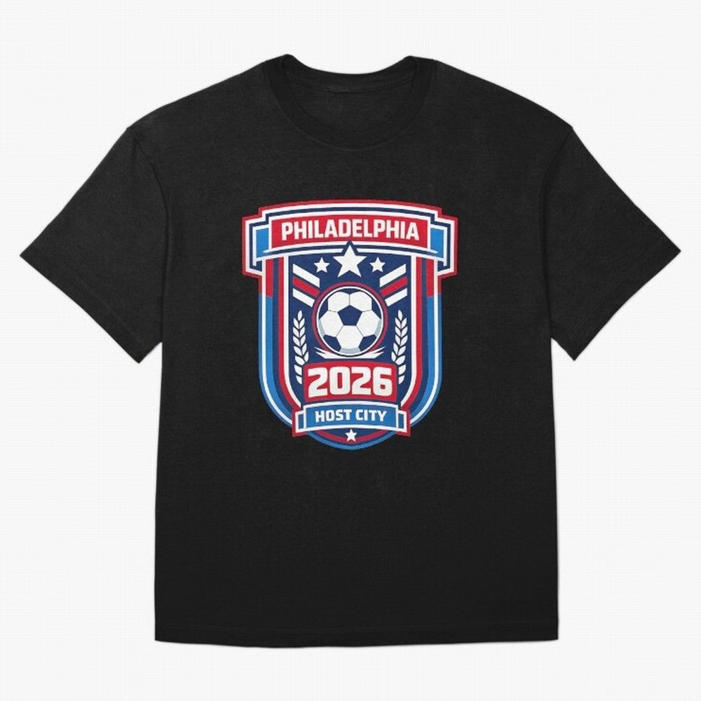 Philadelphia 2026 Soccer Host City Welcoming the World Cup Oversized T-Shirt Carry the Dream of the FIFA World Cup 2026 Journey through CR7 Highlights, Portugal, Spain and Germany Pride, Worldwide Fan Energy, Dramatic Goals, Stadium Lights and