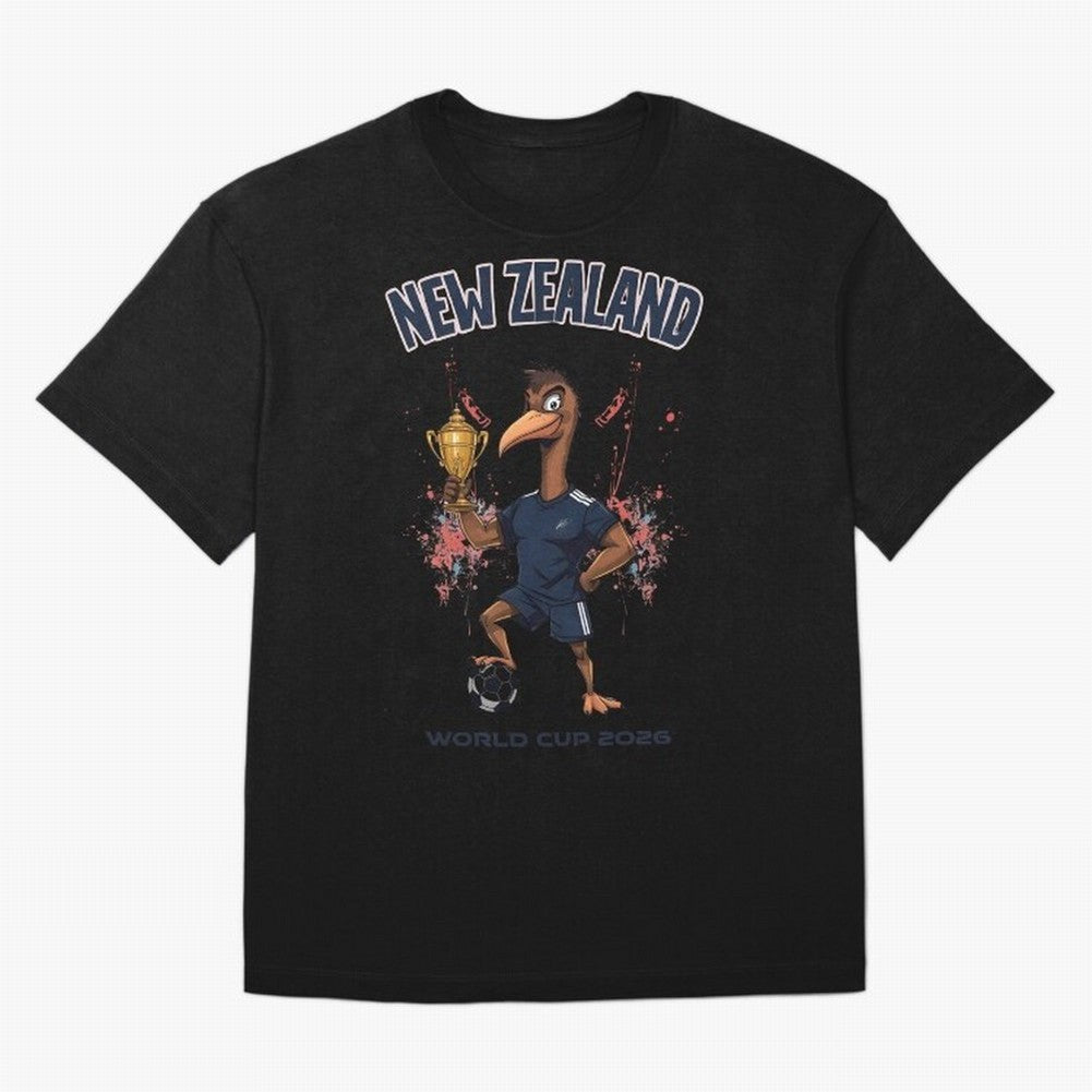 New Zealand - World Cup 2026 Oversized T-Shirt Remember Iconic Moments from FIFA World Cup 2026 Spirit, Connected to Portugal, Mbappe, Football Passion, Legendary Performances, Festival Vibes and Supporter Community; Built for Supporters Chasing