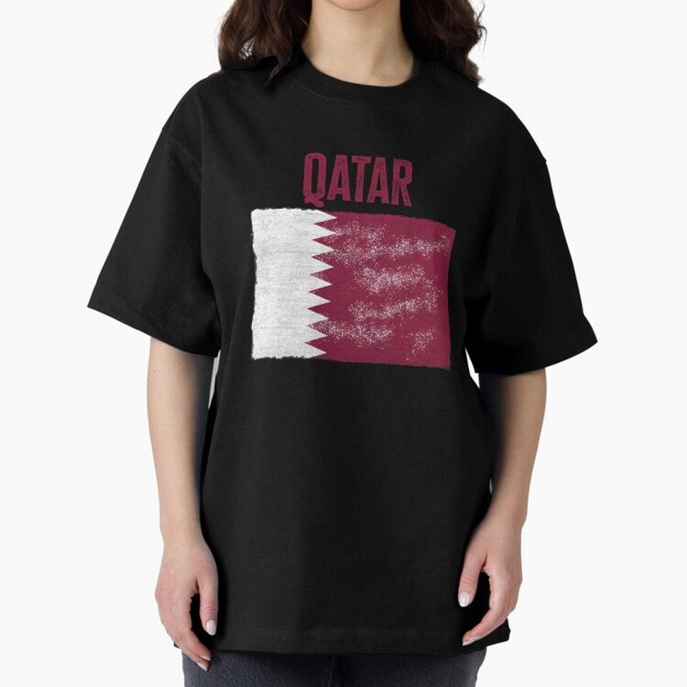 Qatar Oversized T-Shirt Keep Football History Alive during FIFA World Cup 2026 Spirit, Driven by Portugal, Spain and Germany, Haaland and Mbappe, Classic Soccer Heritage, Championship Pressure, Fan Loyalty and International Pride; Great for