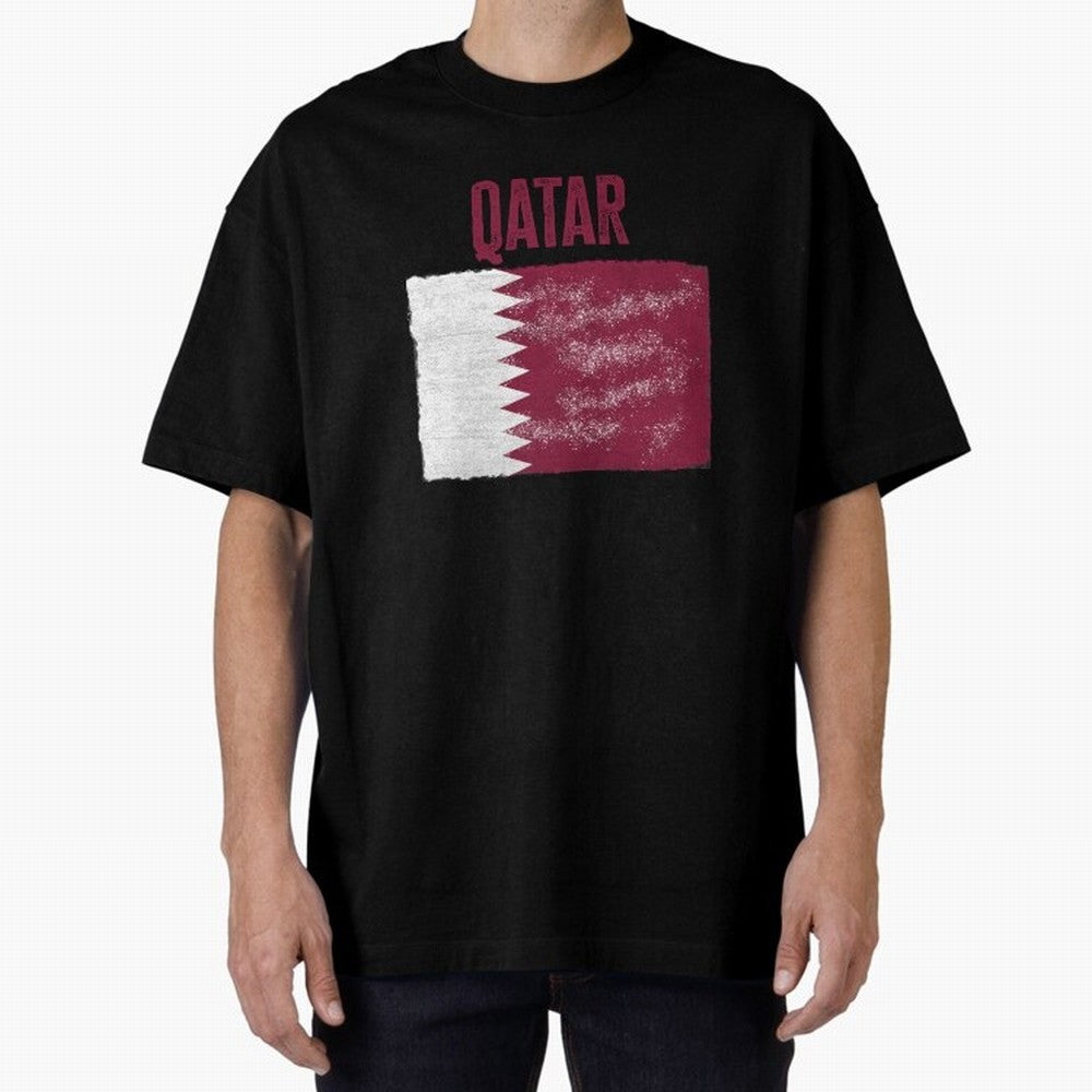 Qatar Oversized T-Shirt Keep Football History Alive during FIFA World Cup 2026 Spirit, Driven by Portugal, Spain and Germany, Haaland and Mbappe, Classic Soccer Heritage, Championship Pressure, Fan Loyalty and International Pride; Great for