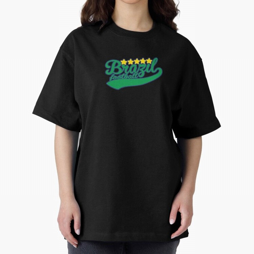 Brazil Soccer Football World Cup Vintage Oversized T-Shirt Represent the Passion of FIFA World Cup 2026 USA Canada Mexico for Fans of CR7 and Argentina, Bringing Game Day Rituals, Football Legends, Country Pride and the Road to the Final; Created