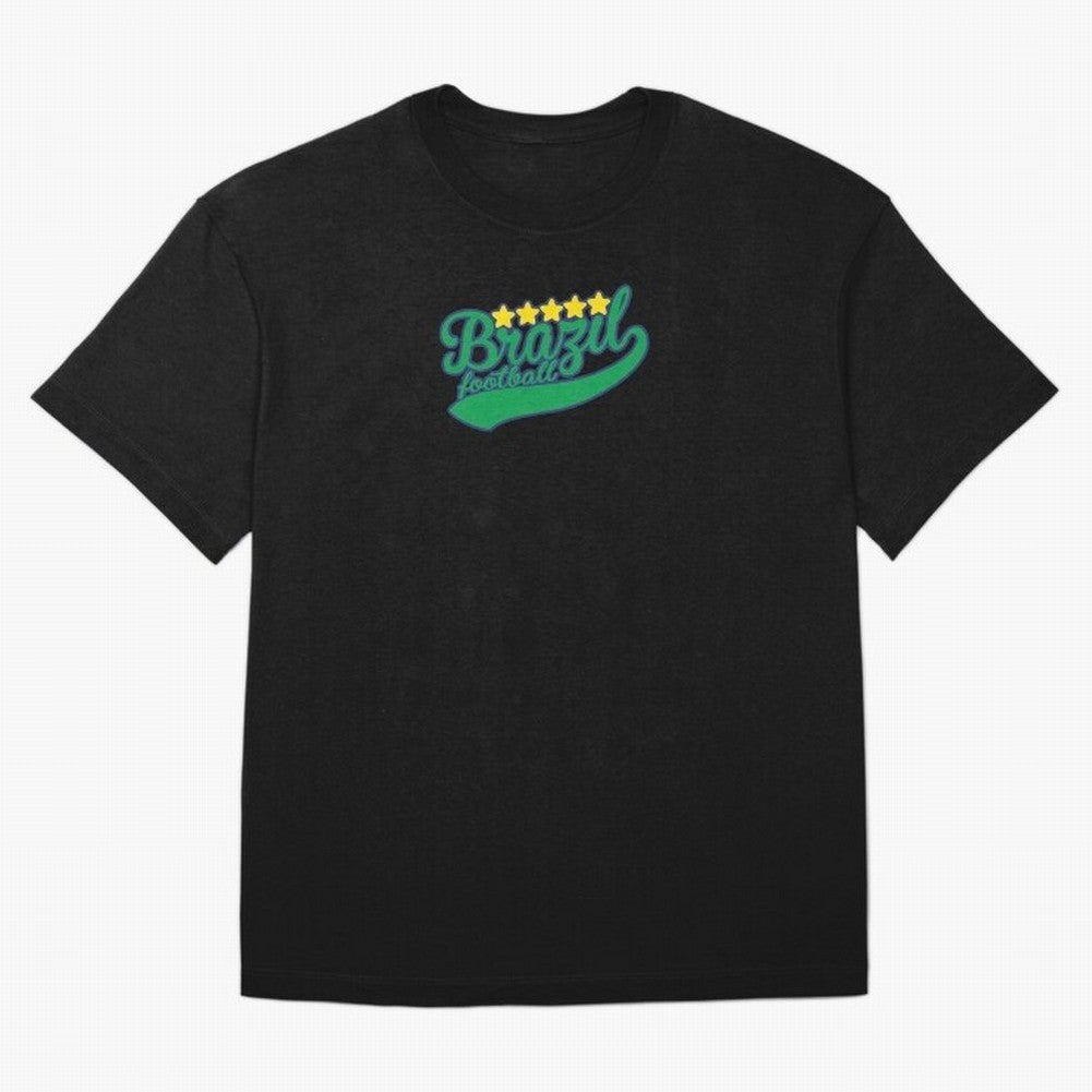 Brazil Soccer Football World Cup Vintage Oversized T-Shirt Represent the Passion of FIFA World Cup 2026 USA Canada Mexico for Fans of CR7 and Argentina, Bringing Game Day Rituals, Football Legends, Country Pride and the Road to the Final; Created