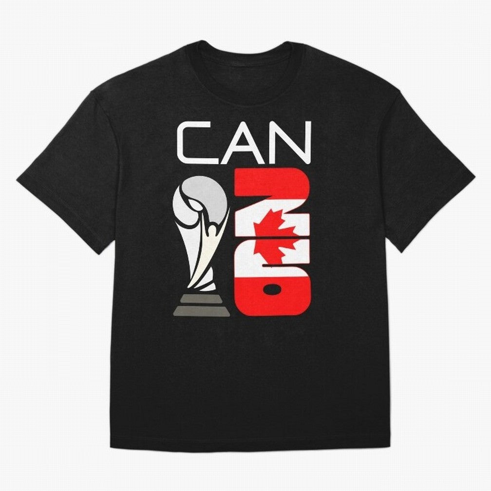 Canada 2026 Soccer World Cup Trophy Canadian Flag Design Oversized T-Shirt Celebrate Soccer Greatness during FIFA World Cup 2026 USA Canada Mexico Connected to Cristiano Ronaldo, Haaland and CR7, Argentina and Brazil Energy, Worldwide Fan Energy,