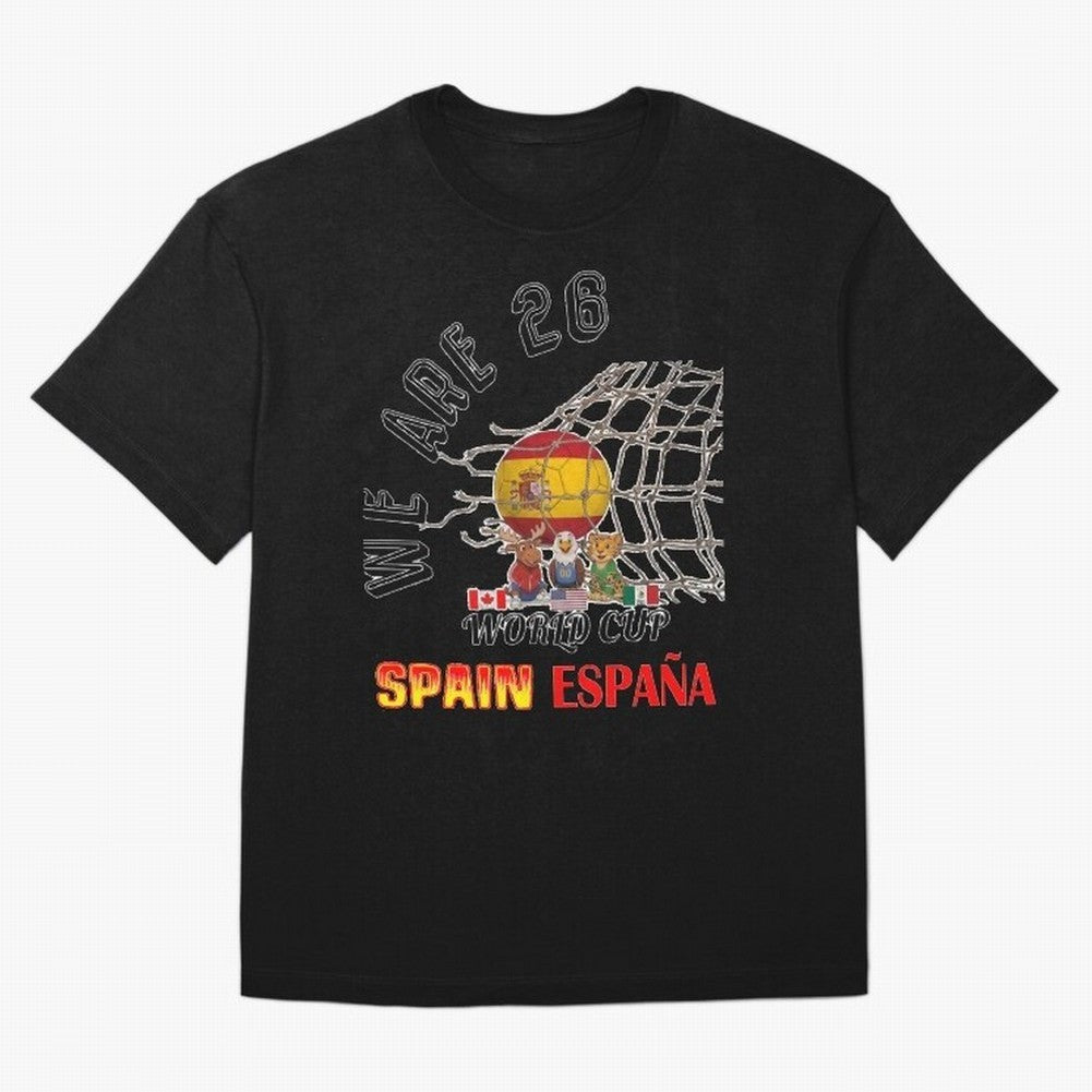 World cup 26 - Spain Oversized T-Shirt Carry the Dream of FIFA World Cup 2026 Group Stage Spirit, Driven by Argentina and Brazil, Messi and Cristiano Ronaldo, Football History, Final Match Energy, Crowd Noise and Once in a Lifetime Moments; Ideal