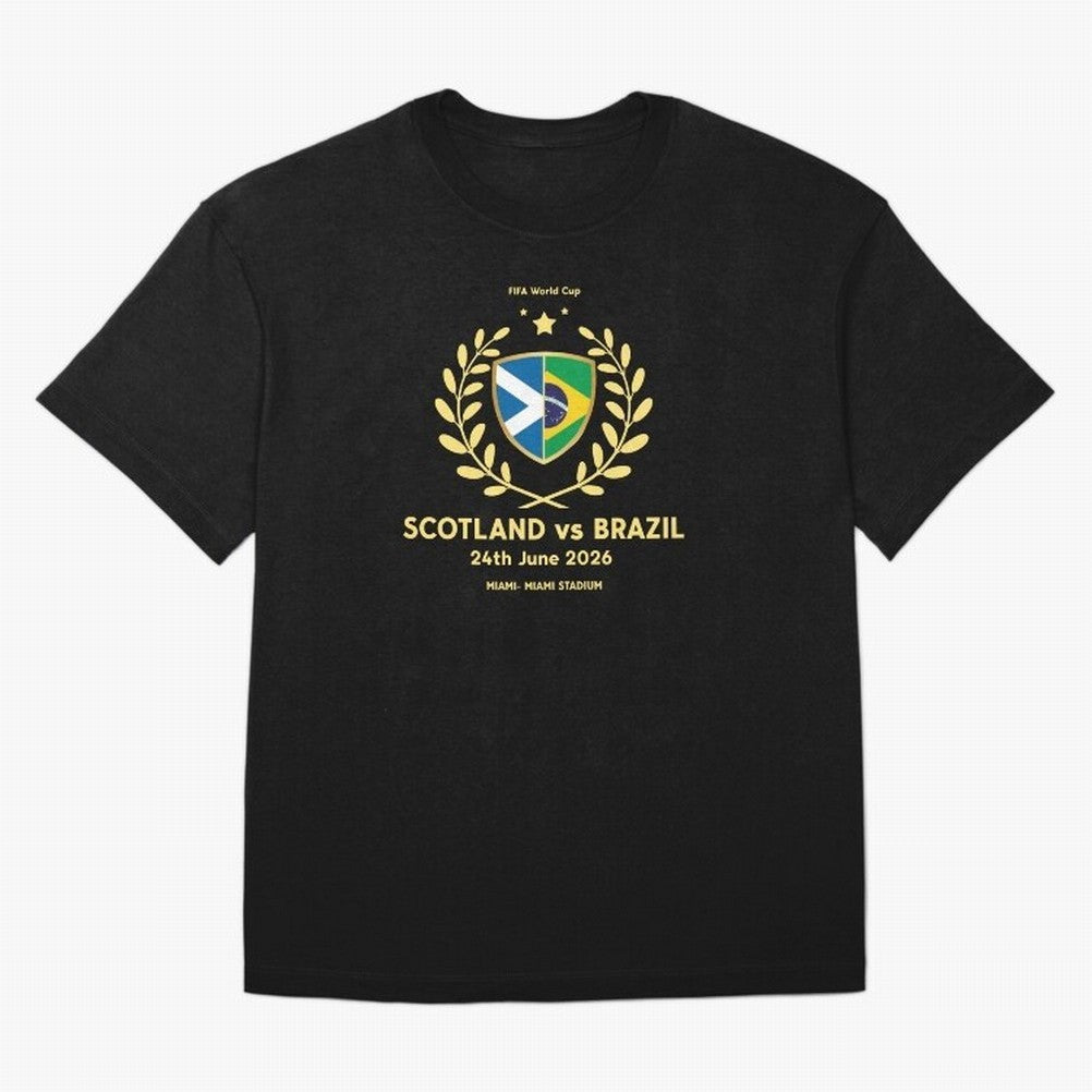 FIFA World Cup - Scotland v Brazil Oversized T-Shirt Relive the Noise and Pride of the FIFA World Cup 2026 USA Canada Mexico Journey through Cristiano Ronaldo Highlights, England and Germany Pride, Tournament Hype, Historic Matchups, Family Viewing