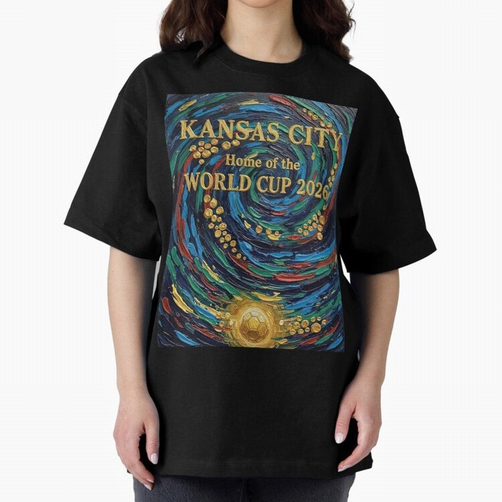 Kansas City Home of the World Cup 2026 Soccer Fan ¡ª Moody Jewel Art Print Oversized T-Shirt Cheer for the FIFA World Cup 2026 USA Canada Mexico Journey through CR7 Highlights, Germany Pride, Champion Mindset, Group Stage Buzz, Knockout Tension and