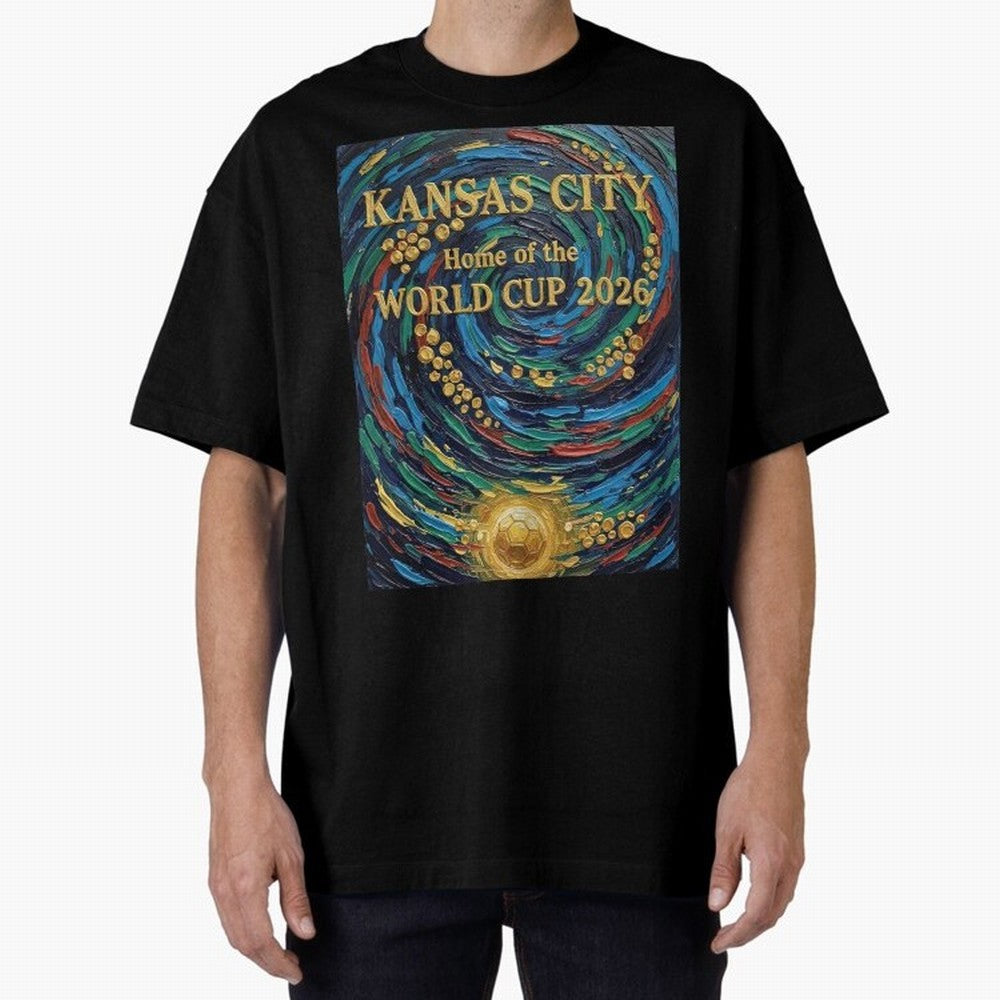 Kansas City Home of the World Cup 2026 Soccer Fan ¡ª Moody Jewel Art Print Oversized T-Shirt Cheer for the FIFA World Cup 2026 USA Canada Mexico Journey through CR7 Highlights, Germany Pride, Champion Mindset, Group Stage Buzz, Knockout Tension and