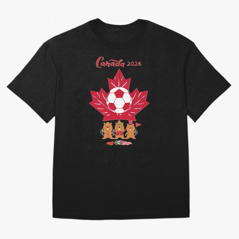 Canada 2026 Oversized T-Shirt Celebrate the Magic of FIFA World Cup 2026 Group Stage Spirit, Connected to Argentina, Neymar, Haaland and Cristiano Ronaldo, Football Festival Excitement, Trophy Ambitions, Country Rivalries and Star Player Buzz;
