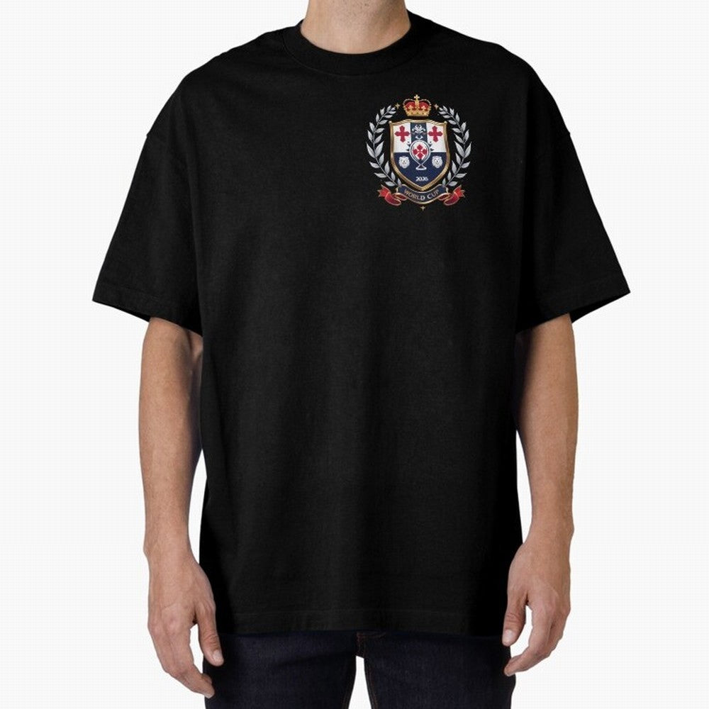 England World Cup 2026 Oversized T-Shirt Back the Journey through FIFA World Cup 2026 Group Stage Centered on CR7 and Messi, Spain and Netherlands Energy, Soccer Culture, Superstar Moments, National Team Dreams and Competitive Fire; Great for Watch
