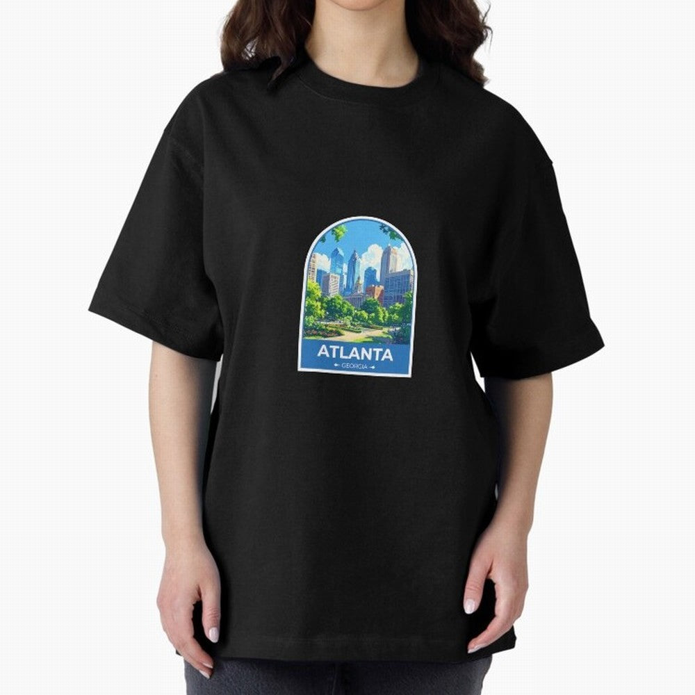 Atlanta Georgia Oversized T-Shirt Embrace FIFA World Cup 2026 Group Stage Spirit, Highlighting France and Portugal, Messi, CR7 and Mbappe, Sports Nostalgia, International Competition, Famous Players and Unforgettable Victories; Made for Collectors