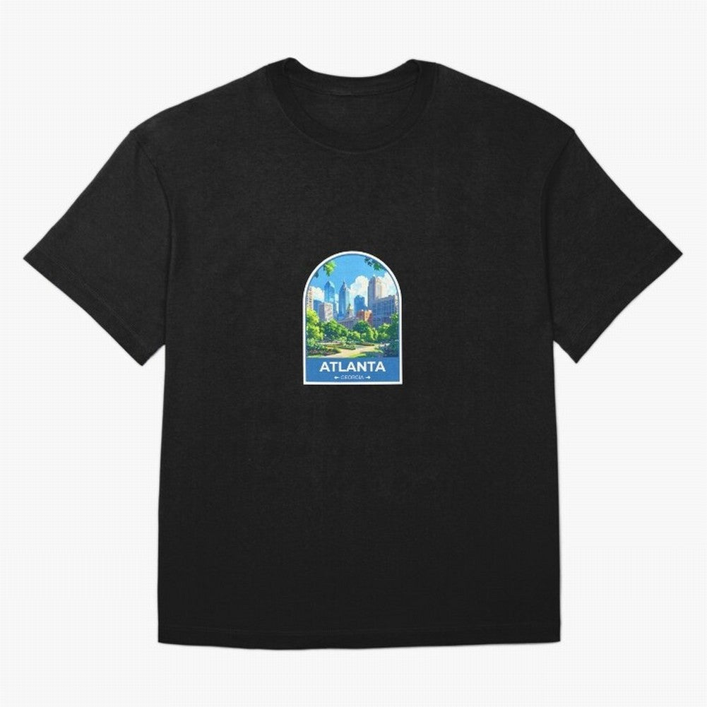 Atlanta Georgia Oversized T-Shirt Embrace FIFA World Cup 2026 Group Stage Spirit, Highlighting France and Portugal, Messi, CR7 and Mbappe, Sports Nostalgia, International Competition, Famous Players and Unforgettable Victories; Made for Collectors