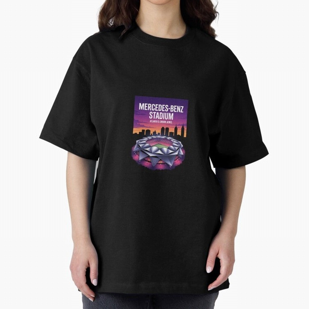 Atlanta Stadium Oversized T-Shirt Live the Energy of FIFA World Cup 2026 for Fans of Neymar and Brazil, Bringing Football Festival Excitement, Trophy Ambitions, Country Rivalries and Star Player Buzz; Great for Watch Parties, Sports Bars, Family