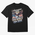 Proud To Support USA FIFA World Cup 2026 American Soccer Fan Patriotic Design Oversized T-Shirt Carry the Dream of FIFA World Cup 2026 for Fans of Messi and France and Portugal, Bringing Retro Football Energy, Iconic Rivalries, Trophy Chase Drama