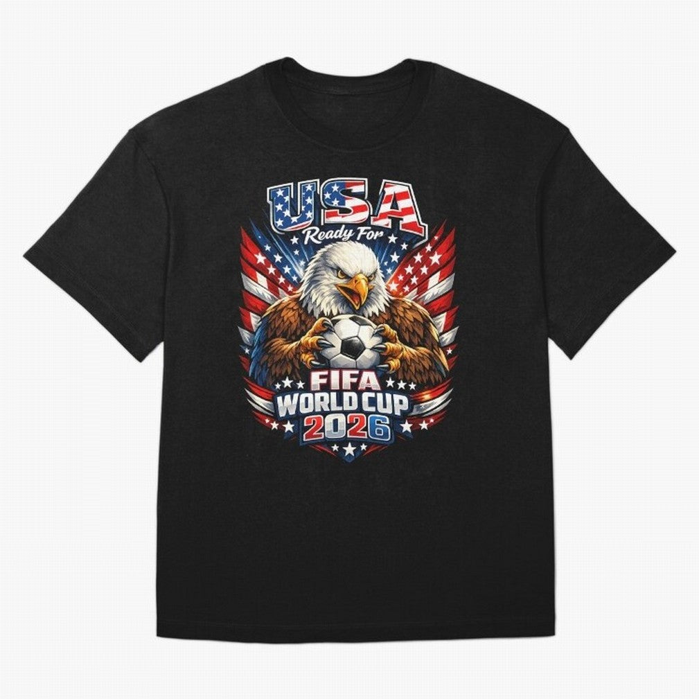 Soccer Pride Design For American Football Fans USA FIFA World Cup 2026 Oversized T-Shirt Celebrate the Road through FIFA World Cup 2026 USA Canada Mexico for Fans of Messi and Cristiano Ronaldo and Germany, Bringing Match Day Excitement, Supporter