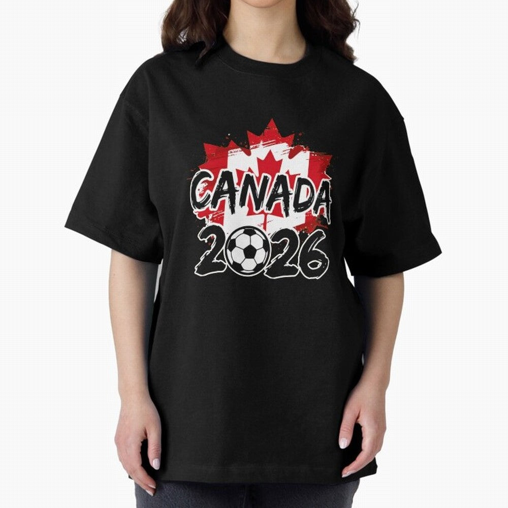 Canada World Cup 2026 Soccer Fan Game Day T-Shirt_86605883 Oversized T-Shirt Bring a Champion Mindset to FIFA World Cup 2026 Group Stage Spirit, Celebrating Spain and Netherlands, Messi and Cristiano Ronaldo, Champion Mindset, Group Stage Buzz,