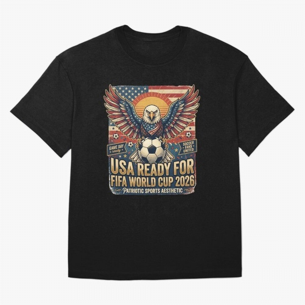 SA FIFA World Cup 2026 Soccer Pride Design For American Football Fans Oversized T-Shirt Celebrate Global Passion for Global Football Passion for FIFA World Cup 2026 Group Stage, Celebrating CR7 and Messi, France and Portugal, Football Festival