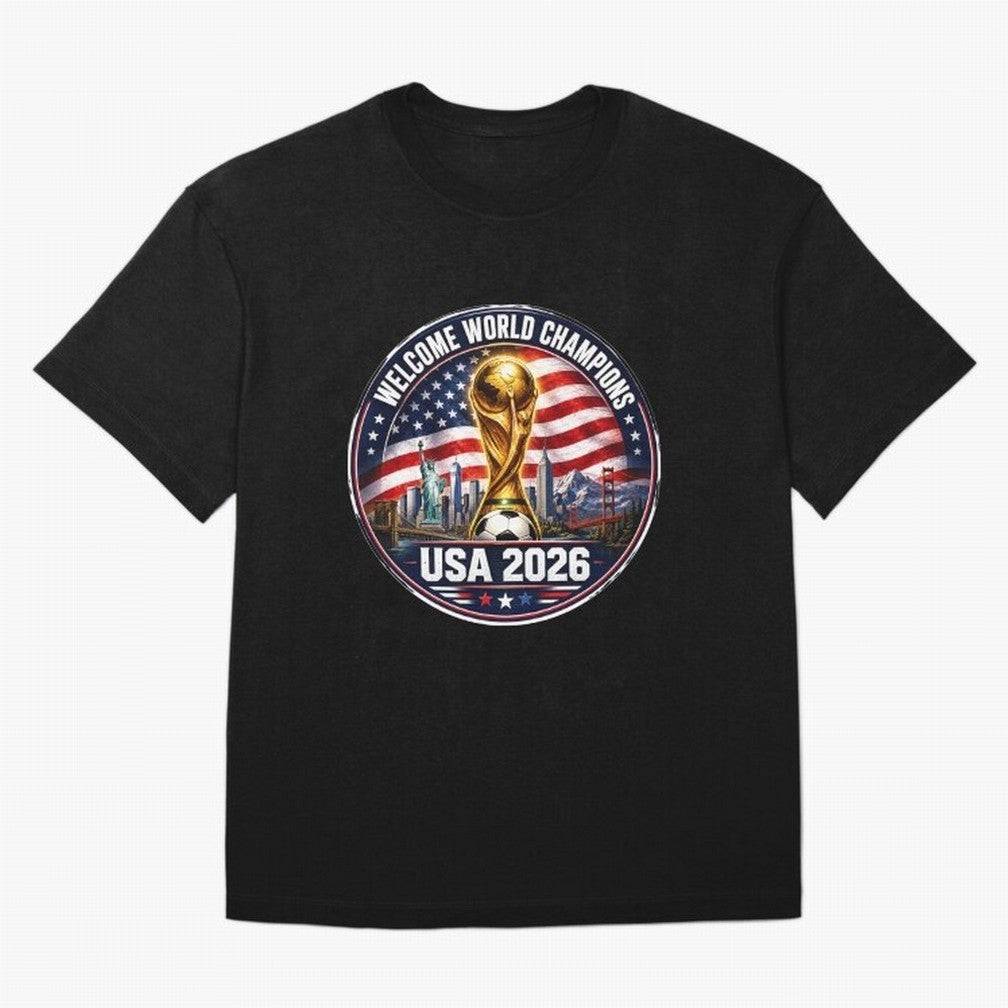 World Cup 2026 Celebration T-Shirt | USA Canada Mexico Soccer Fan Tee Oversized T-Shirt Support the Legends of Global Football Passion for FIFA World Cup 2026, Centered on Messi, England, Global Supporter Spirit, Legendary Goals, National Colors