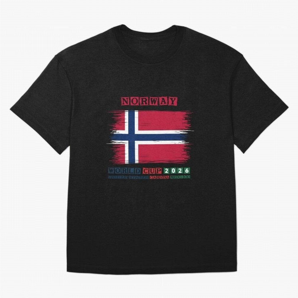 NORWAY WORLD CUP 2026 Oversized T-Shirt Honor Match Day Hype around FIFA World Cup 2026 Group Stage, CR7 and Messi, France, Global Supporter Spirit, Legendary Goals, National Colors and Tournament Celebration; Great for Supporters Who Love