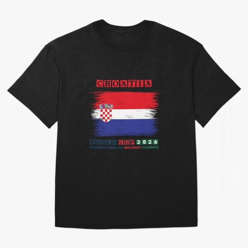 CROATIA WORLD CUP 2026 Oversized T-Shirt Keep the Match Day Mood of Global Football Passion for FIFA World Cup 2026 USA Canada Mexico, Featuring Messi, England and Germany, Soccer Culture, Superstar Moments, National Team Dreams and Competitive