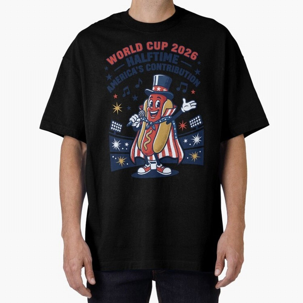 World Cup 2026 Halftime ¡ª America's Contribution V2 Oversized T-Shirt Celebrate Fan Culture around the FIFA World Cup 2026 USA Canada Mexico Journey through CR7 Highlights, Brazil, Portugal and Argentina Pride, Supporter Pride, Iconic