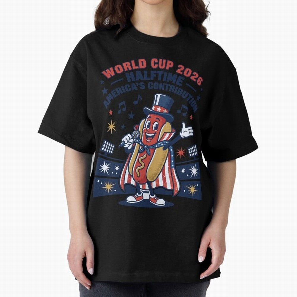 World Cup 2026 Halftime ¡ª America's Contribution V2 Oversized T-Shirt Celebrate Fan Culture around the FIFA World Cup 2026 USA Canada Mexico Journey through CR7 Highlights, Brazil, Portugal and Argentina Pride, Supporter Pride, Iconic