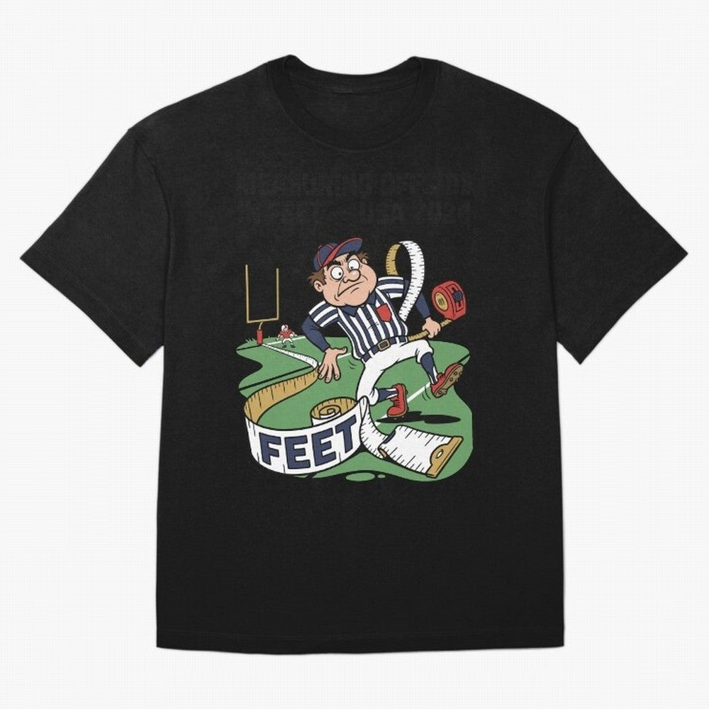 Measuring Offside in Feet ¡ª USA 2026 V2 Oversized T-Shirt Celebrate Golden Goal Energy in FIFA World Cup 2026 USA Canada Mexico for Fans of Mbappe and Neymar and England and Germany, Bringing Game Day Rituals, Football Legends, Country Pride and