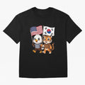 The American eagle and its friend the South Korean tiger Oversized T-Shirt Bring Home the FIFA World Cup 2026 Group Stage Journey through Messi Highlights, Spain and Netherlands Pride, Match Day Excitement, Supporter Culture, Golden Goals and