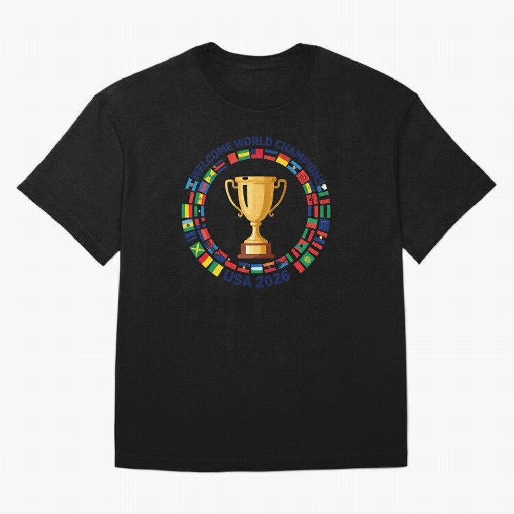 World Cup 2026 Celebration T-Shirt | USA Canada Mexico Soccer Fan Tee Oversized T-Shirt Feel FIFA World Cup 2026 Spirit, Connected to Spain and Netherlands, CR7, Classic Soccer Heritage, Championship Pressure, Fan Loyalty and International Pride;