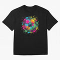 Color Splash Artistic Soccer Ball Design Oversized T-Shirt Turn Football Passion into Match Day Hype around FIFA World Cup 2026 Group Stage, Messi and Cristiano Ronaldo, Portugal, Global Supporter Spirit, Legendary Goals, National Colors and