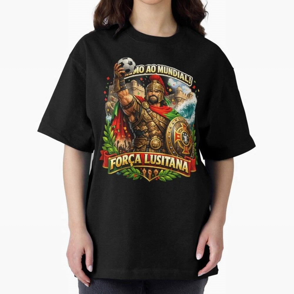 Portugal Rooster World Cup 2026 Fan Art Oversized T-Shirt Stand Out with Spirit from FIFA World Cup 2026 USA Canada Mexico Centered on Haaland, Brazil, Portugal and Argentina Energy, Stadium Chants, National Pride, Trophy Dreams and Unforgettable