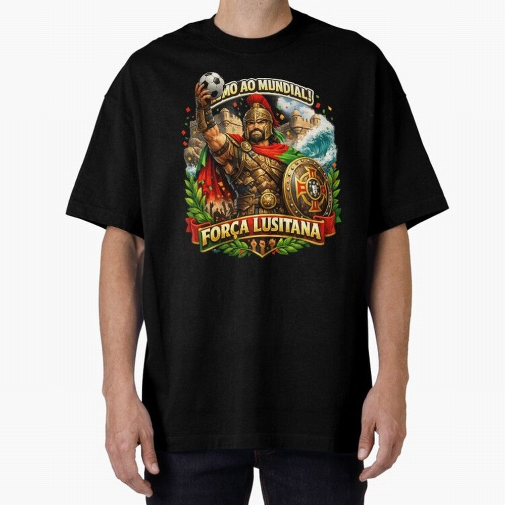 Portugal Rooster World Cup 2026 Fan Art Oversized T-Shirt Stand Out with Spirit from FIFA World Cup 2026 USA Canada Mexico Centered on Haaland, Brazil, Portugal and Argentina Energy, Stadium Chants, National Pride, Trophy Dreams and Unforgettable