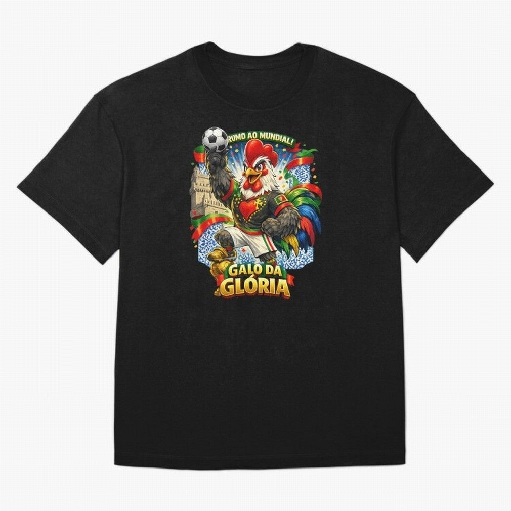 Portugal Rooster World Cup 2026 Fan Art Oversized T-Shirt Show Fan Pride Across the FIFA World Cup 2026 Journey through Cristiano Ronaldo, Haaland and CR7 Highlights, Portugal, Spain and Germany Pride, Tournament Hype, Historic Matchups, Family