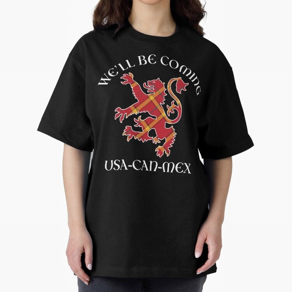 Scotland on Tour WC 2026 Oversized T-Shirt Celebrate the Biggest Stage of Global Football Passion for FIFA World Cup 2026 USA Canada Mexico, Driven by Neymar, Haaland and Cristiano Ronaldo, Brazil, Portugal and Argentina, Worldwide Fan Energy,