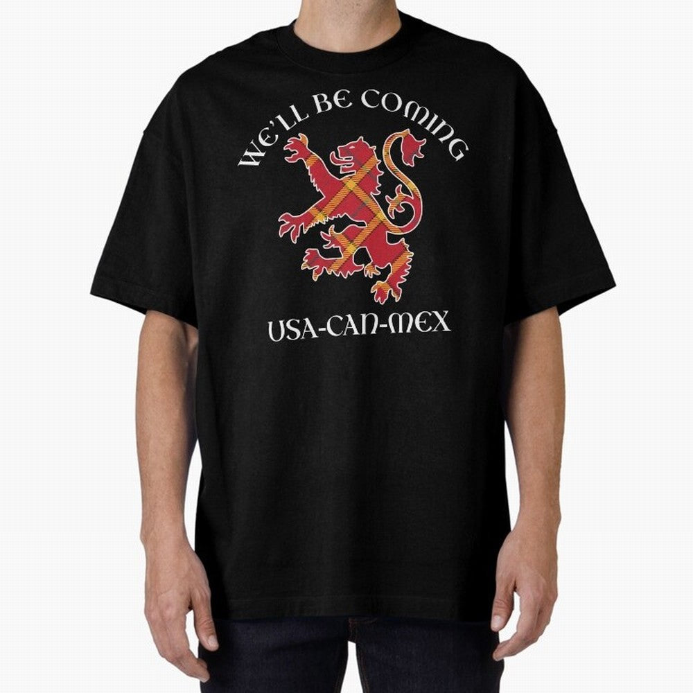 Scotland on Tour WC 2026 Oversized T-Shirt Celebrate the Biggest Stage of Global Football Passion for FIFA World Cup 2026 USA Canada Mexico, Driven by Neymar, Haaland and Cristiano Ronaldo, Brazil, Portugal and Argentina, Worldwide Fan Energy,