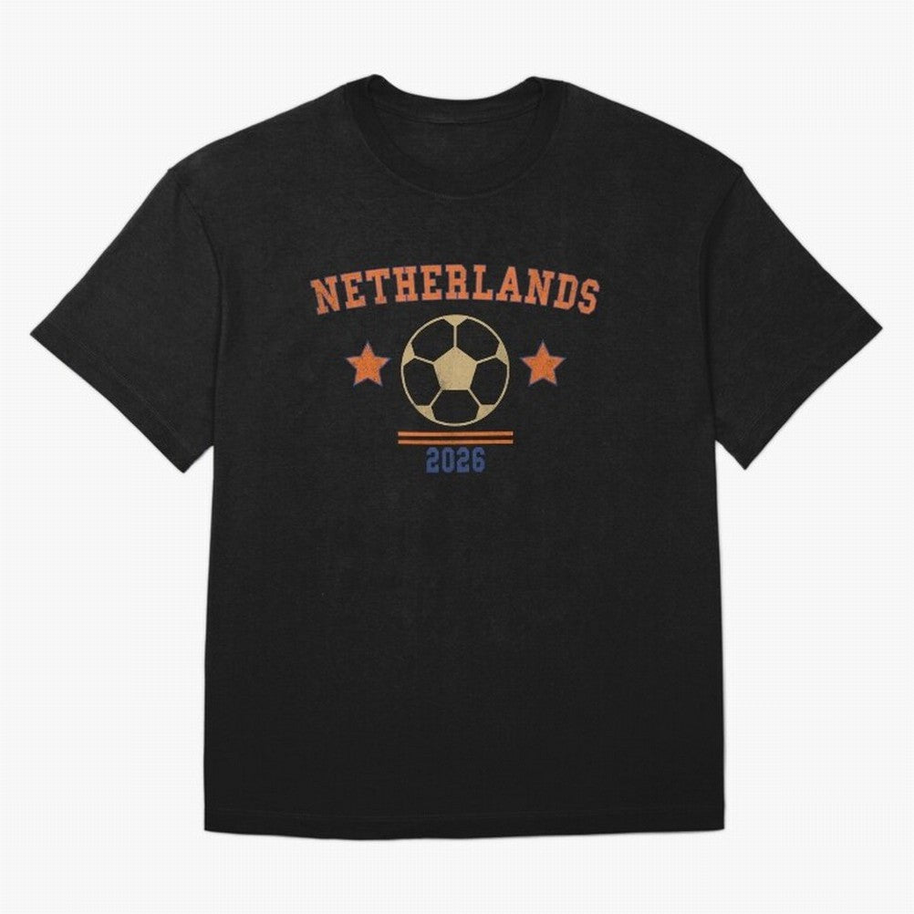 Netherlands ¡ª Vintage Soccer Tee Oversized T-Shirt Show Fan Pride Across the FIFA World Cup 2026 Group Stage Journey through Haaland Highlights, Germany Pride, Worldwide Fan Energy, Dramatic Goals, Stadium Lights and Championship Celebrations;
