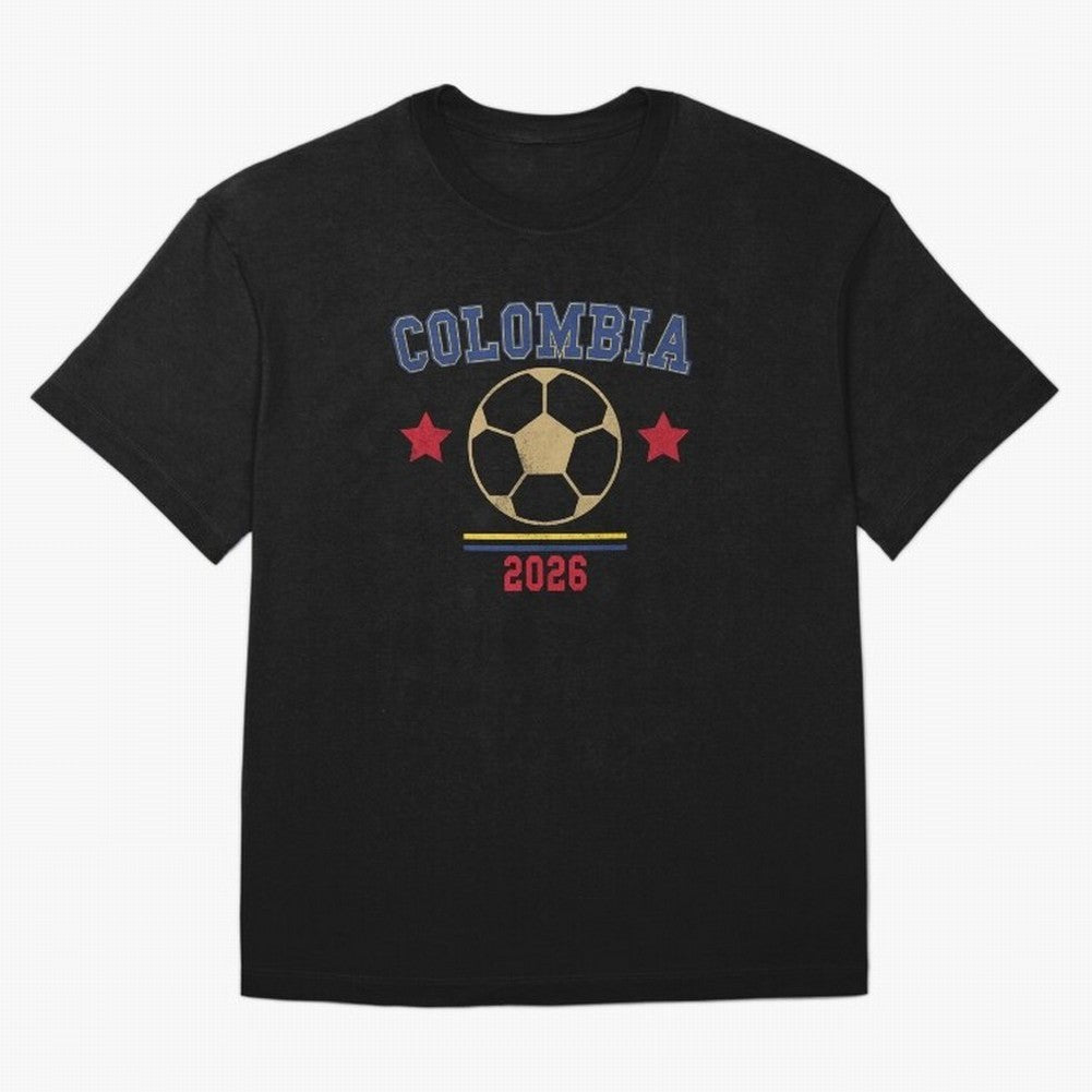 Colombia ¡ª Vintage Soccer Tee Oversized T-Shirt Bring Supporter Culture to FIFA World Cup 2026 USA Canada Mexico Spirit, Made for Portugal, Spain and Germany, Messi, Game Day Rituals, Football Legends, Country Pride and the Road to the Final;