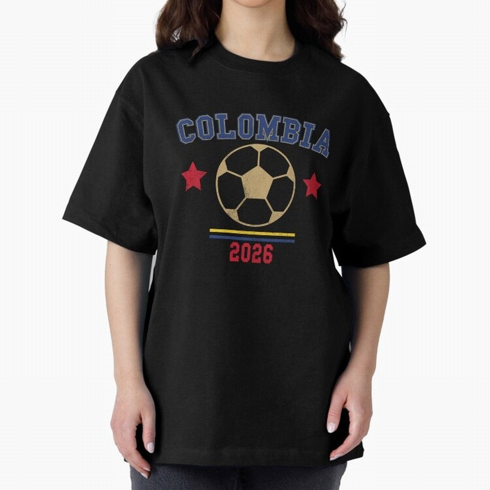 Colombia ¡ª Vintage Soccer Tee Oversized T-Shirt Bring Supporter Culture to FIFA World Cup 2026 USA Canada Mexico Spirit, Made for Portugal, Spain and Germany, Messi, Game Day Rituals, Football Legends, Country Pride and the Road to the Final;