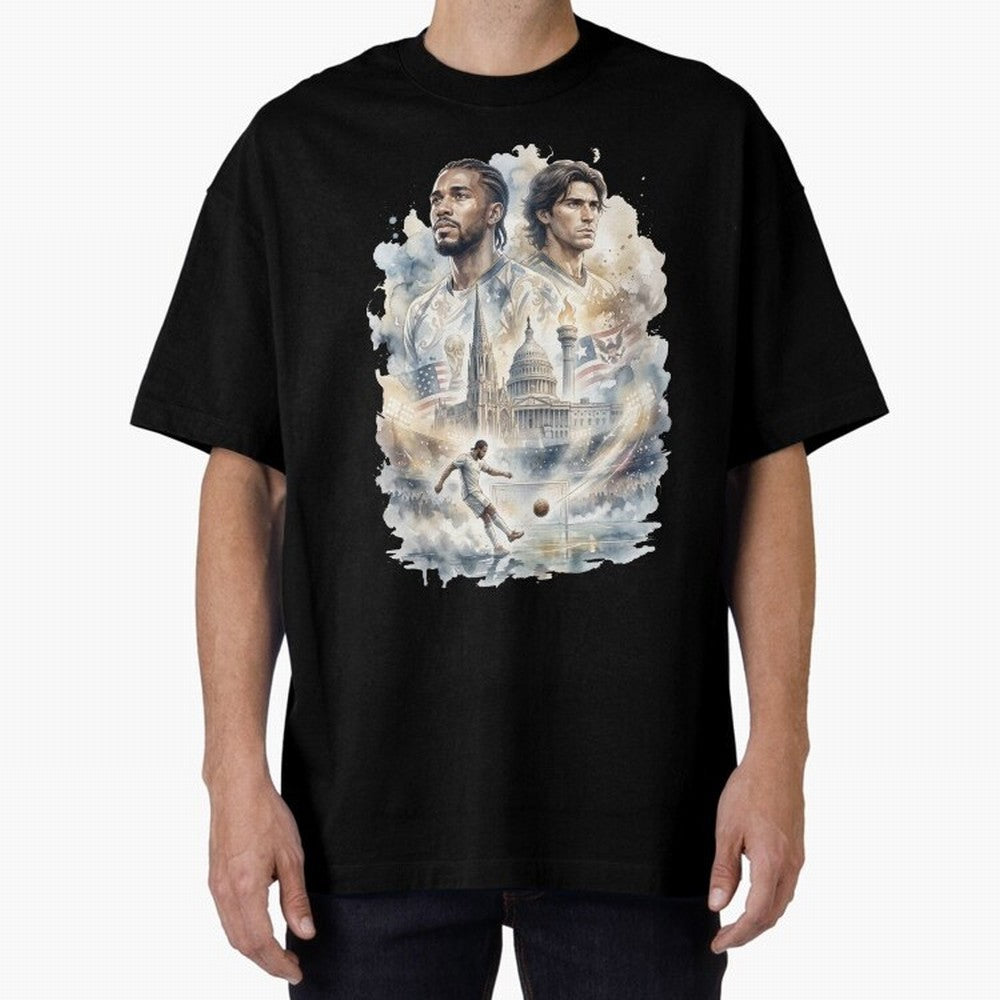 FIFA 2026 America Players Oversized T-Shirt Upgrade Match Day Hype around FIFA World Cup 2026, CR7, Argentina, France and Brazil, Stadium Memories, Football Loyalty, International Chants and Championship Tradition; Ideal for Fans Who Follow Messi,