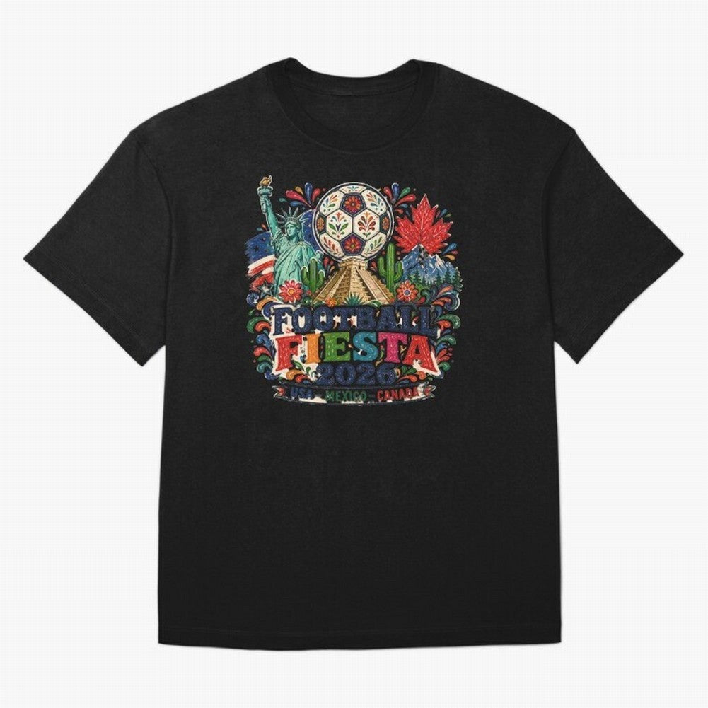 Football Fiesta 2026 Soccer Celebration Art Oversized T-Shirt Spotlight Match Day Hype around FIFA World Cup 2026 USA Canada Mexico, Cristiano Ronaldo, Haaland and CR7, Portugal, Spain and Germany, Game Day Rituals, Football Legends, Country Pride