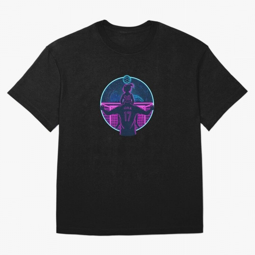 Retro Soccer Fatherhood Art Oversized T-Shirt Bring Trophy Dreams to the FIFA World Cup 2026 USA Canada Mexico Journey through Haaland Highlights, Portugal Pride, Stadium Memories, Football Loyalty, International Chants and Championship Tradition;