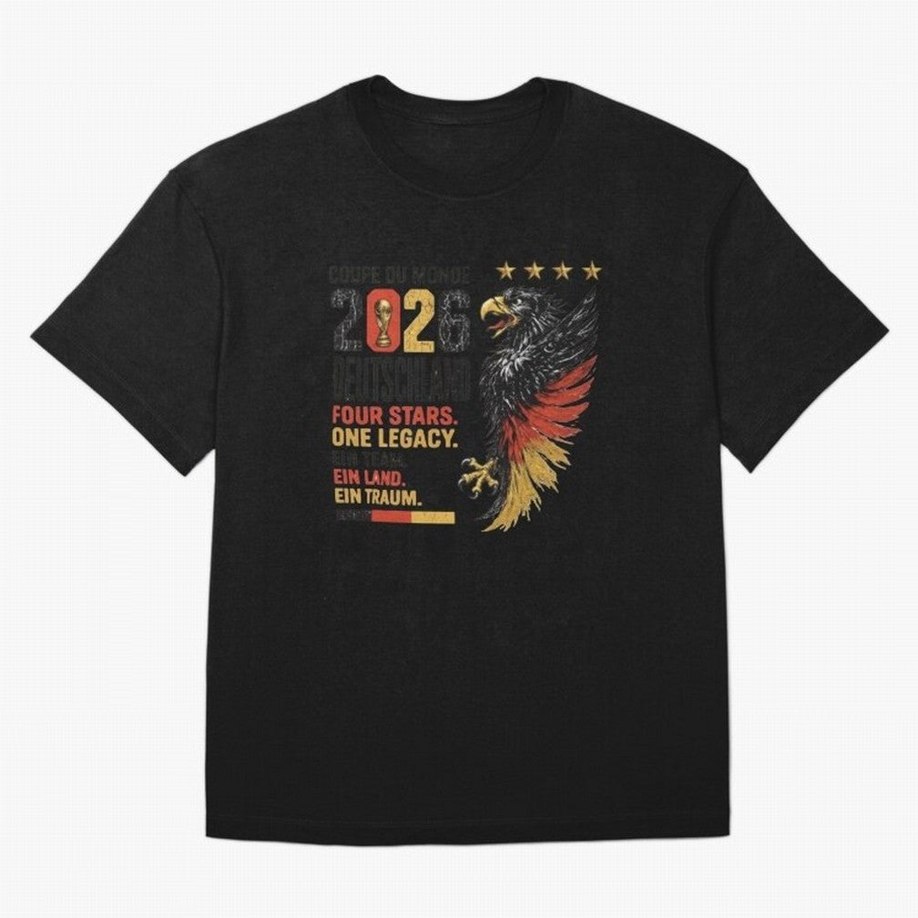 Germany Soccer World Cup 2026 Eagle Vintage Design Oversized T-Shirt Celebrate Classic Football Spirit in Match Day Hype around FIFA World Cup 2026 USA Canada Mexico, Mbappe, Brazil, Classic Soccer Heritage, Championship Pressure, Fan Loyalty and