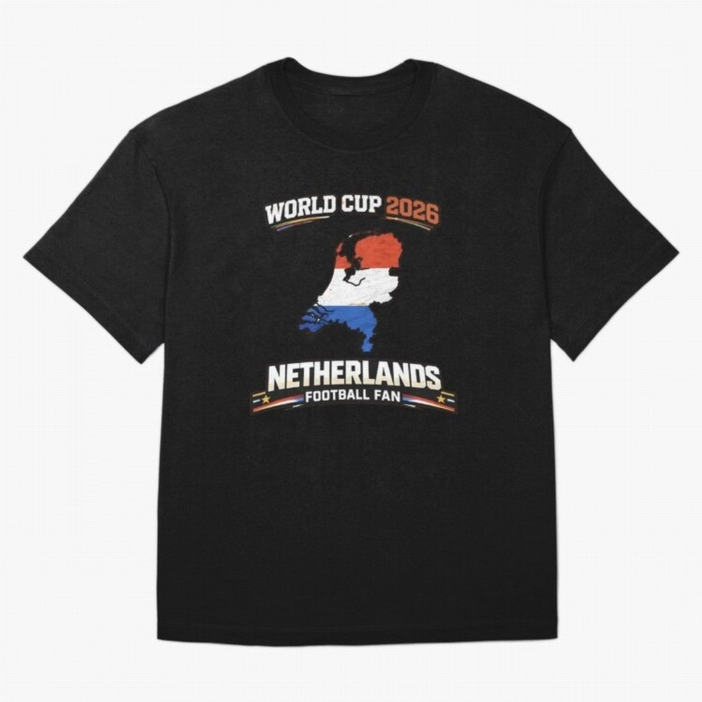 Netherlands Football Fan World Cup 2026 - Dutch Map Vintage Art Oversized T-Shirt Show Up for the Glory of FIFA World Cup 2026 Group Stage Spirit, Highlighting England, France and Netherlands, Cristiano Ronaldo, Haaland and CR7, Supporter Pride,