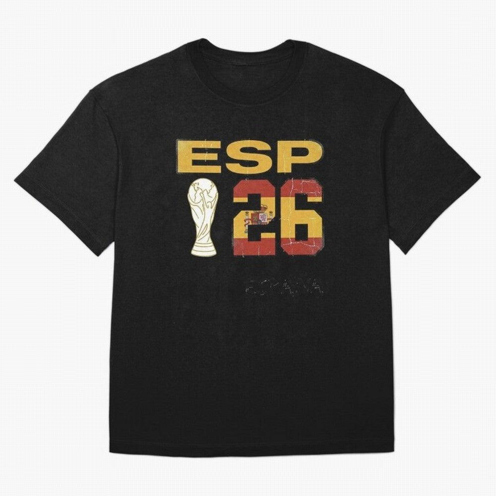 Spain Football World Cup 2026 - Vintage ESP 26 Flag Design Oversized T-Shirt Fuel FIFA World Cup 2026 Spirit, with Netherlands, Haaland and Mbappe, Supporter Pride, Iconic Celebrations, Legendary Names and Global Match Day Energy; Ideal for