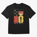 Germany Football World Cup 2026 - Die Mannschaft Retro Typography Oversized T-Shirt Cheer through Every Moment of FIFA World Cup 2026 USA Canada Mexico Highlighting Haaland and Mbappe, France and Portugal Energy, Retro Football Energy, Iconic